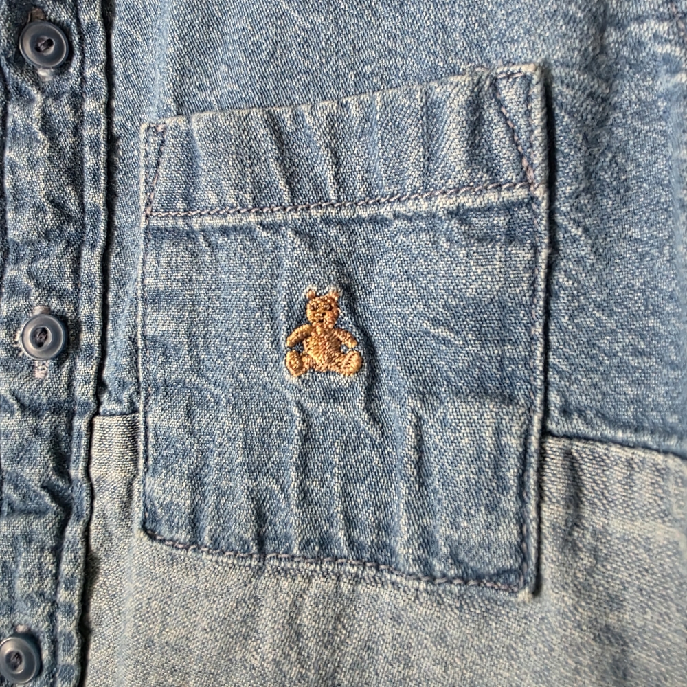 ๐ Patchwork Denim Shirt - Picture 4 of 6